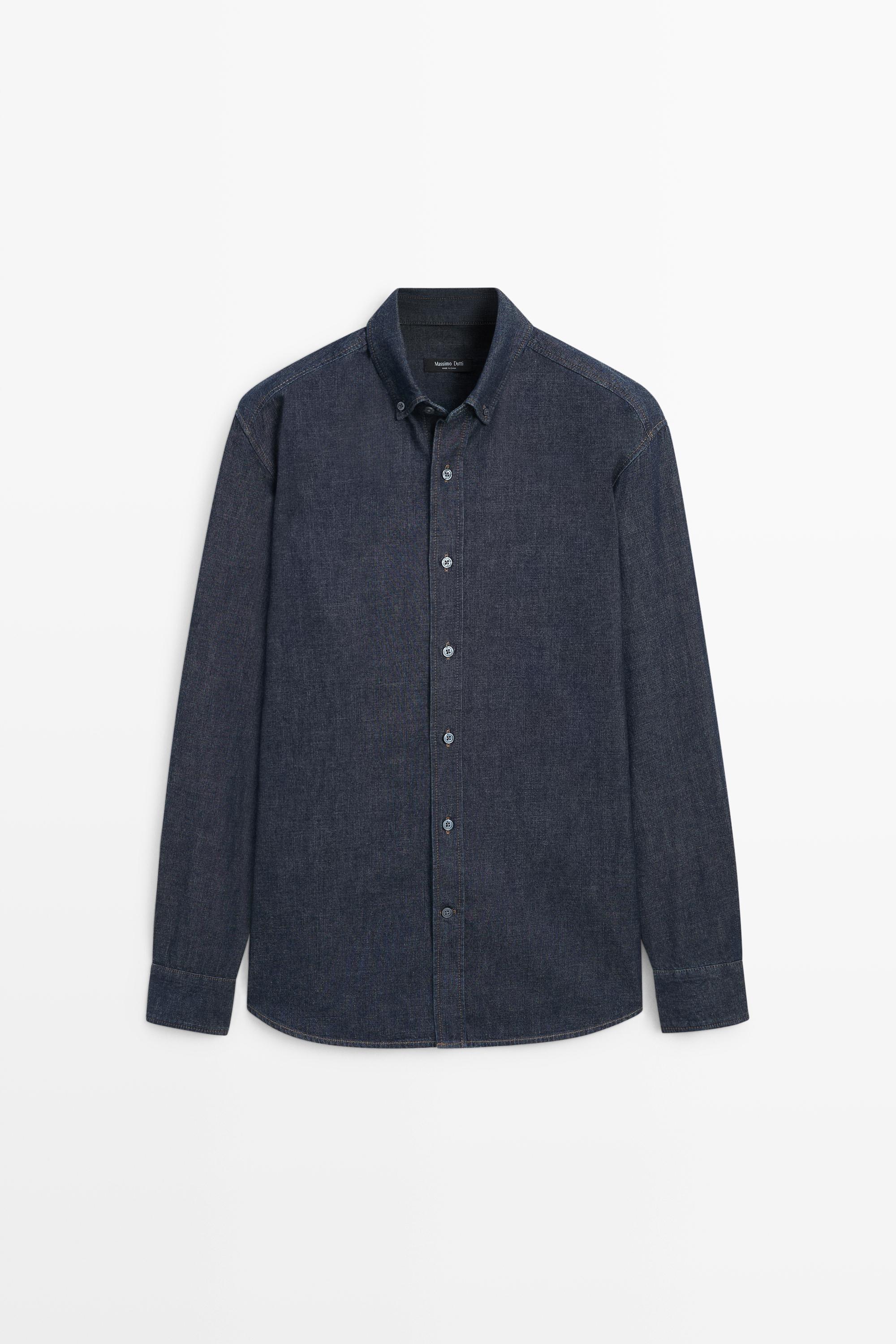 Chemise regular fit en denim 100 % coton